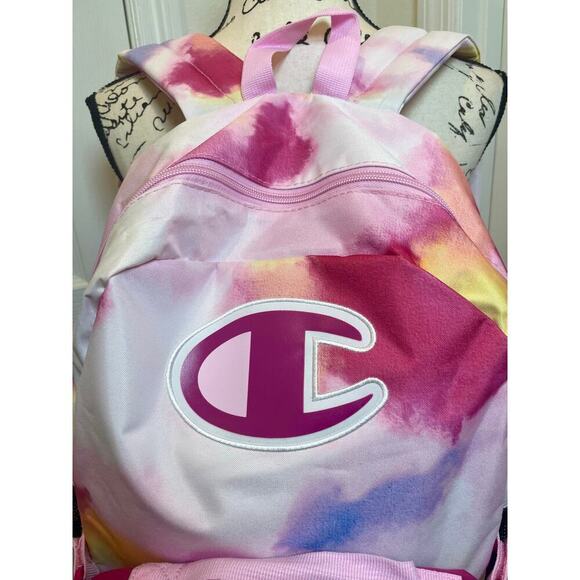 Champion Laptop Backpack with Lunch bag pink tie dye water bottles holder School - Picture 12 of 15